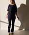 Short Sleeve Bamboo Women's Lounge Set | Blueberry Ribbed