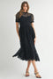 Short Sleeve Lace Midi Dress Black-Dress-Endless Blu-S-Black-Urbanheer