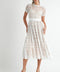 Short Sleeve Lace Midi Dress White-Dress-Endless Blu-S-White-Urbanheer