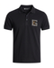 Short Sleeve Polo Shirt Black/Gold Silver Logo