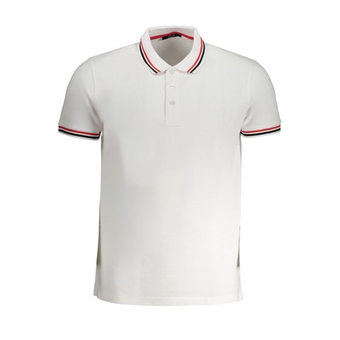 Short‑Sleeve Polo Shirt - White/Black/Red