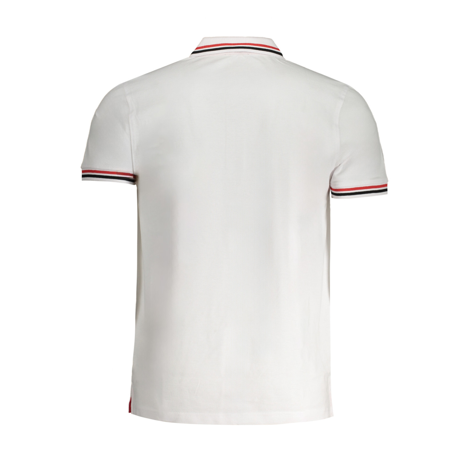 Short‑Sleeve Polo Shirt - White/Black/Red