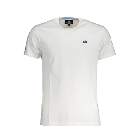 Short Sleeve T-shirt - White w/ Blue logo