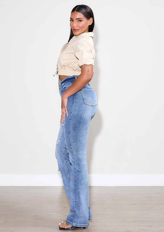 Short Sleeve Woven Shirts Sand-Shirts for Women-Vibrant M.i.U-S-Sand-Urbanheer