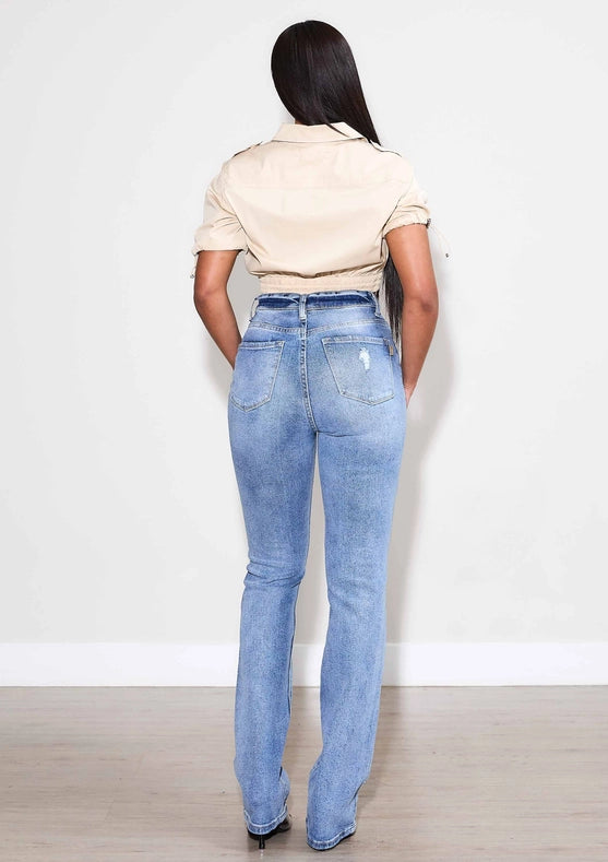 Short Sleeve Woven Shirts Sand-Shirts for Women-Vibrant M.i.U-S-Sand-Urbanheer