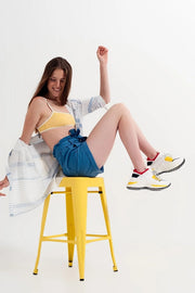 Shorts With Belted Waist In Blue-Shorts-Q2-L-Blue-Urbanheer