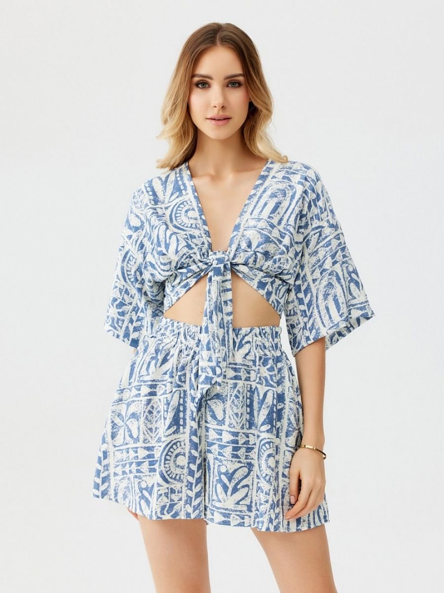 Shorts women outfit 198338 Roco Fashion-Shorts for Women, Crop Pants-Roco Fashion-blue-36-Urbanheer