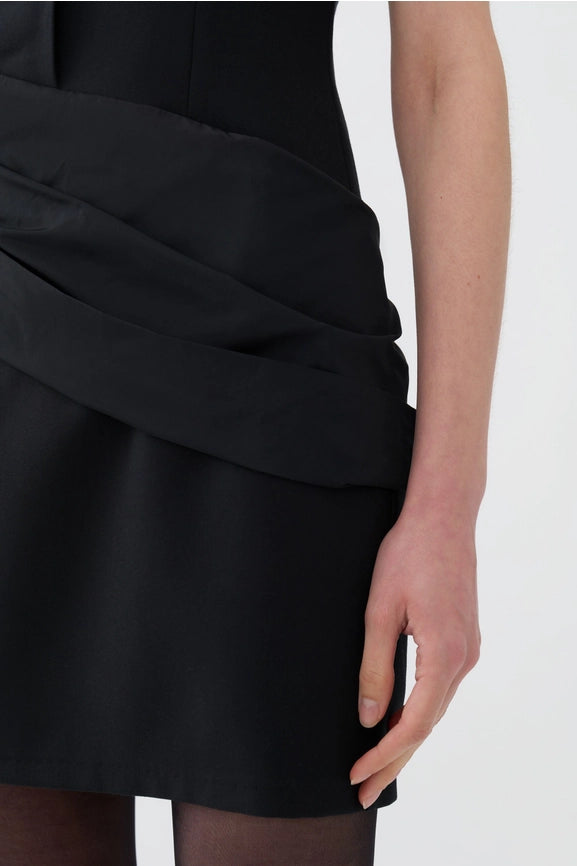 Shoulder Pad Mini Dress-Dress-NOCTURNE-XS-Black-Urbanheer