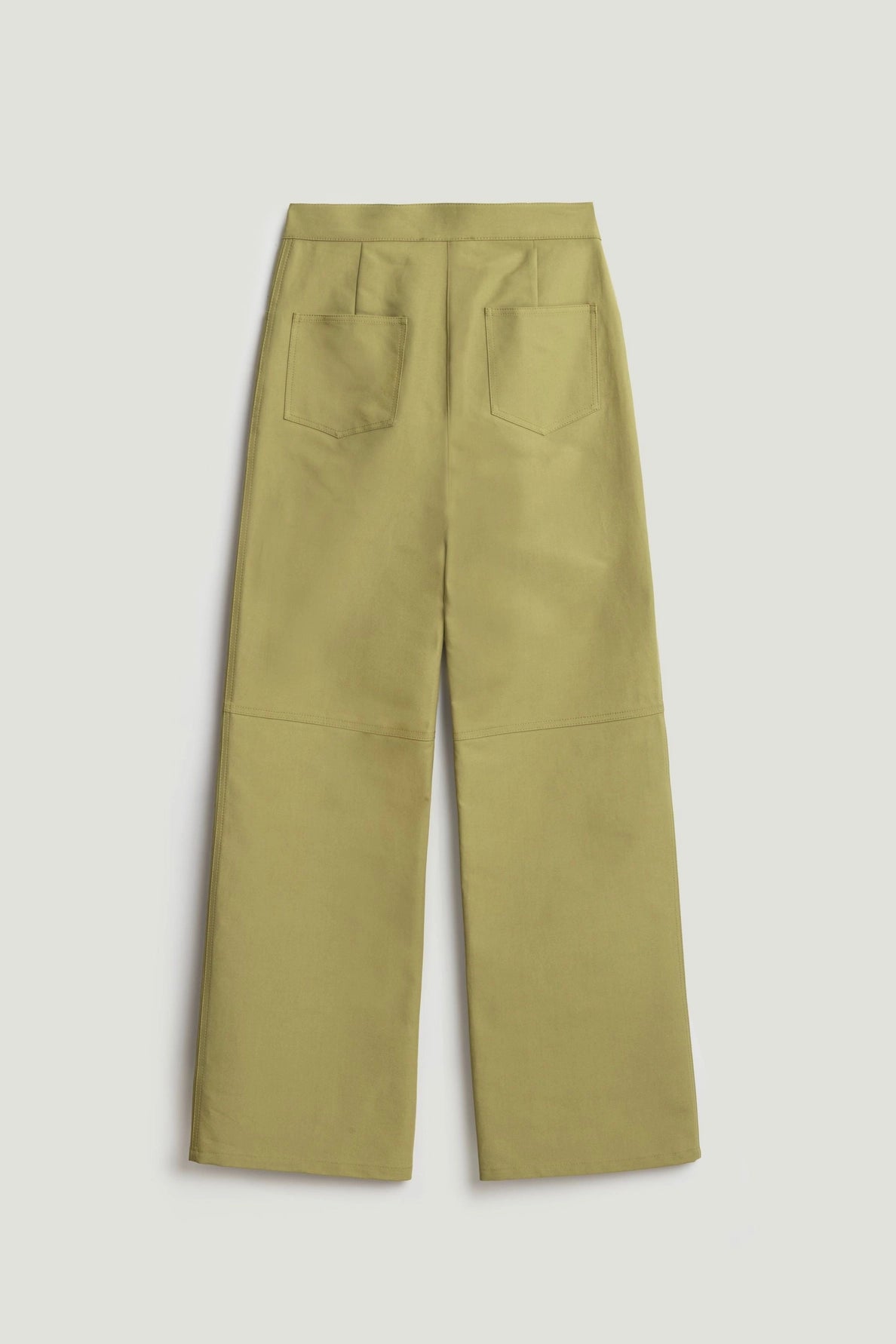 Side-Buckle High-Waist Wide Trousers