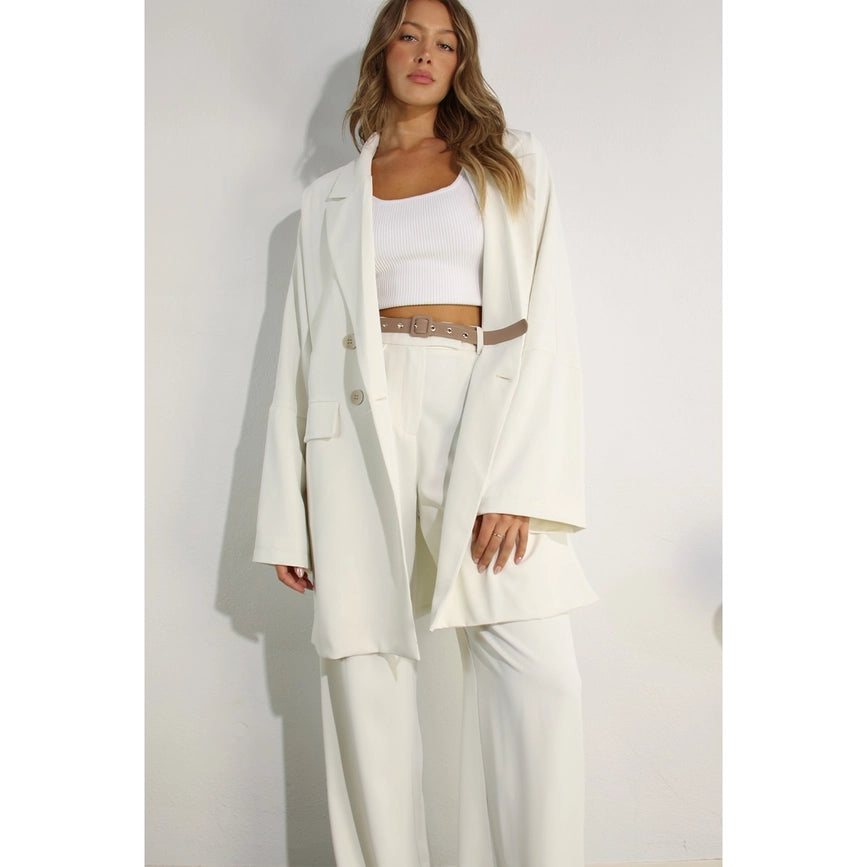Side Slit Jacket and Pants Set OFF WHITE-Set-Mulla-S-OFF WHITE-Urbanheer