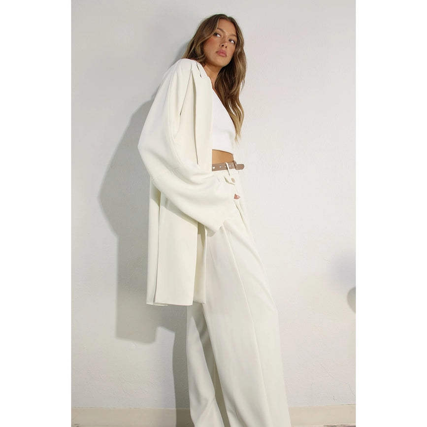 Side Slit Jacket and Pants Set OFF WHITE-Set-Mulla-S-OFF WHITE-Urbanheer