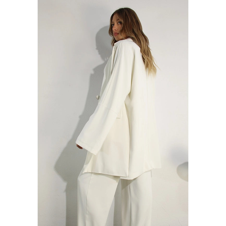 Side Slit Jacket and Pants Set OFF WHITE-Set-Mulla-S-OFF WHITE-Urbanheer