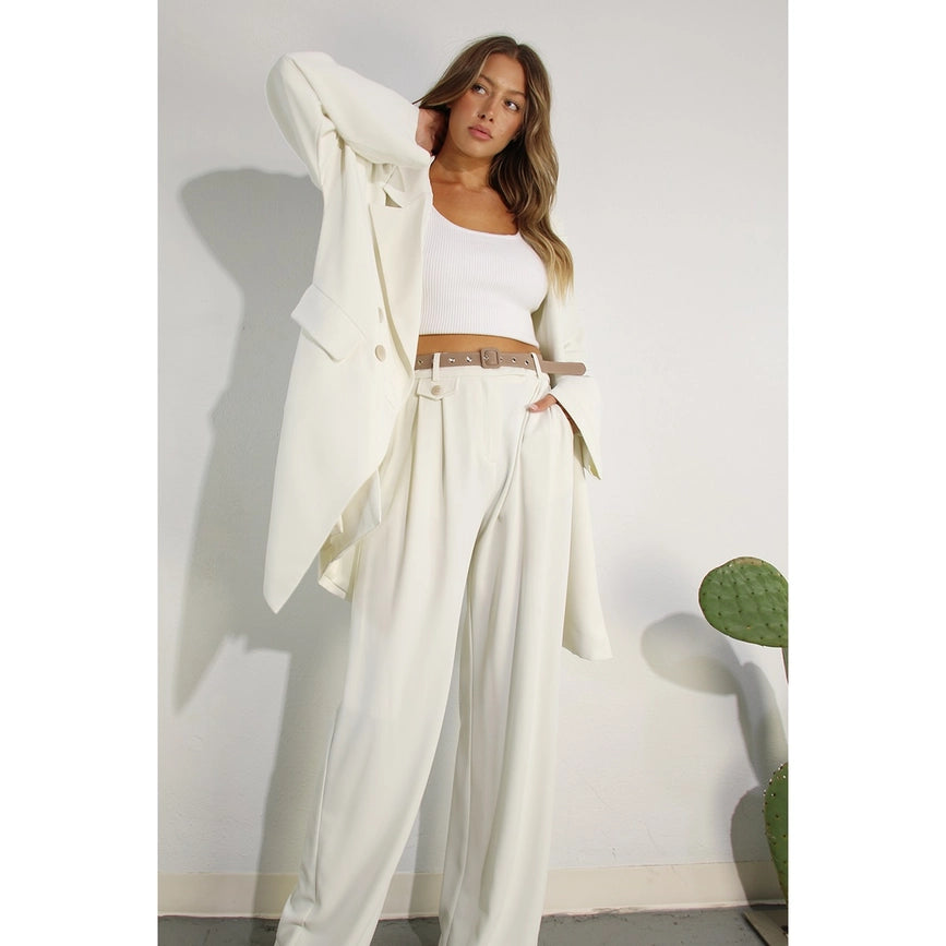 Side Slit Jacket and Pants Set OFF WHITE-Set-Mulla-S-OFF WHITE-Urbanheer