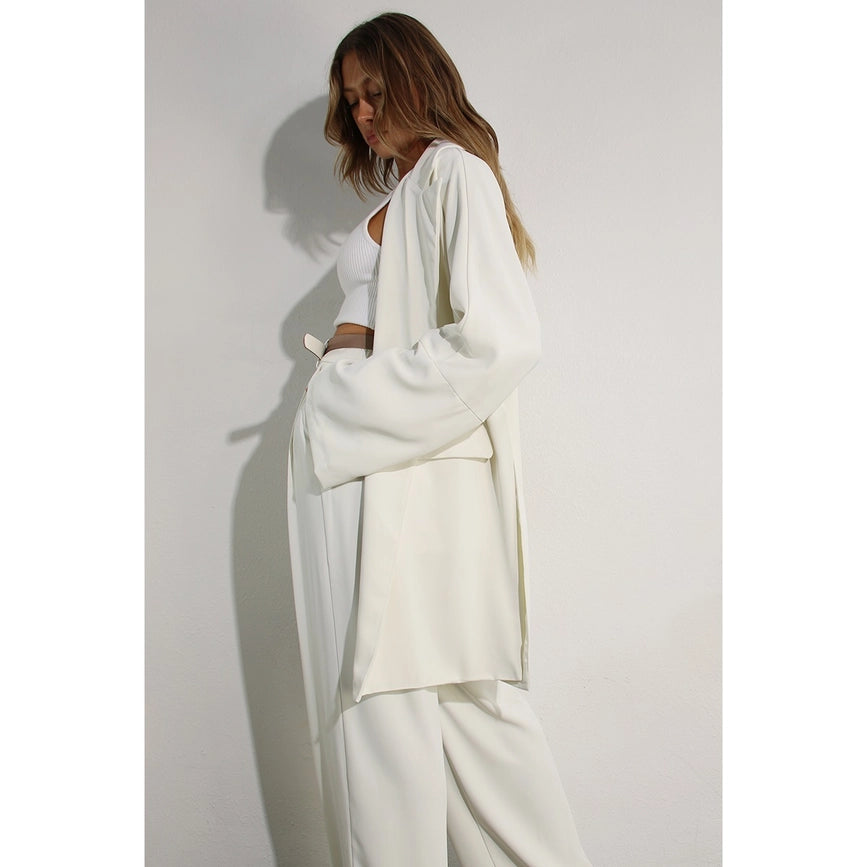 Side Slit Jacket and Pants Set OFF WHITE-Set-Mulla-S-OFF WHITE-Urbanheer