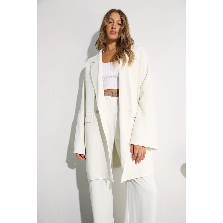Side Slit Jacket and Pants Set OFF WHITE-Set-Mulla-S-OFF WHITE-Urbanheer