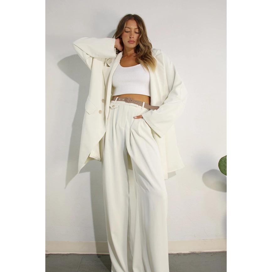 Side Slit Jacket and Pants Set OFF WHITE-Set-Mulla-S-OFF WHITE-Urbanheer