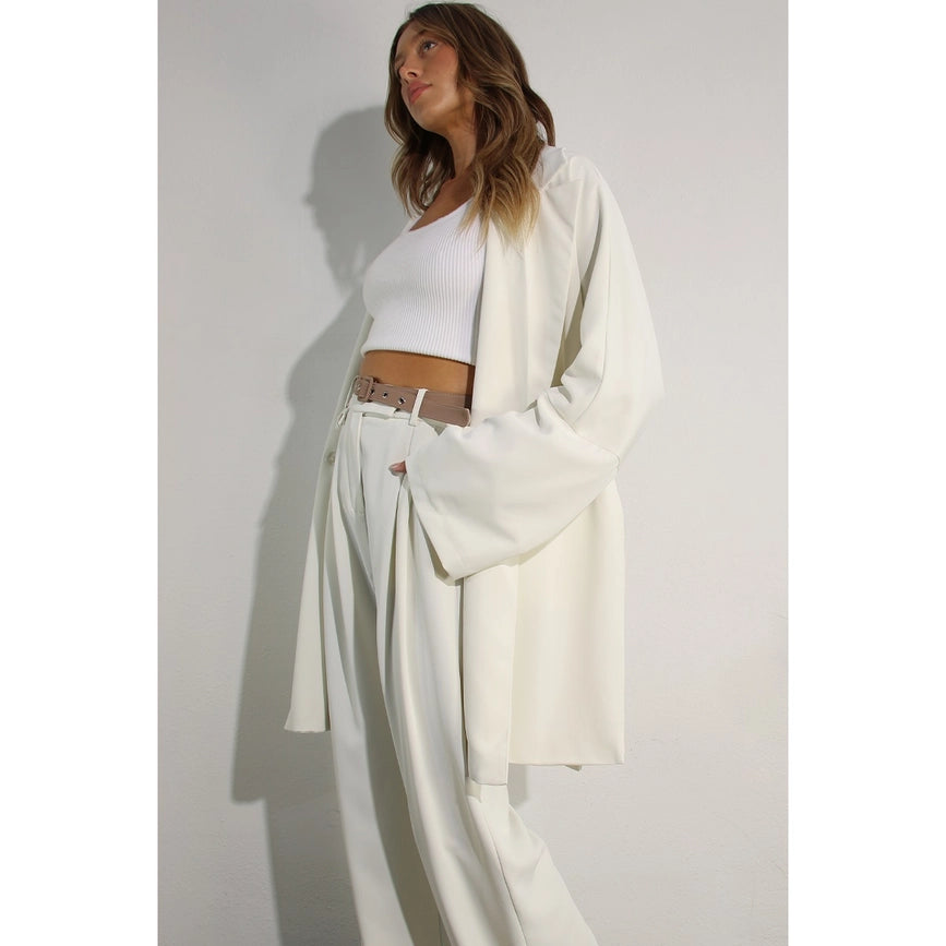 Side Slit Jacket and Pants Set OFF WHITE-Set-Mulla-S-OFF WHITE-Urbanheer