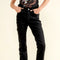 Side Star Glitter Bell Bottom Jeans-Jeans-Blue B-S-BLACK-Urbanheer