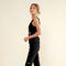 Side Star Glitter Bell Bottom Jeans-Jeans-Blue B-S-BLACK-Urbanheer