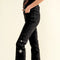 Side Star Glitter Bell Bottom Jeans-Jeans-Blue B-S-BLACK-Urbanheer