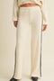 Side Stripe Cozy Waffle Knit Pants