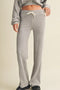 Side Stripe Cozy Waffle Knit Pants