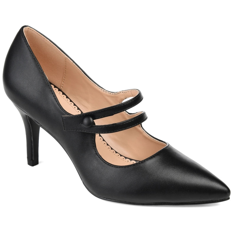 Sidney Stiletto Pump Heel in Faux Leather-Pump-Journee Collection-7-Black-Urbanheer