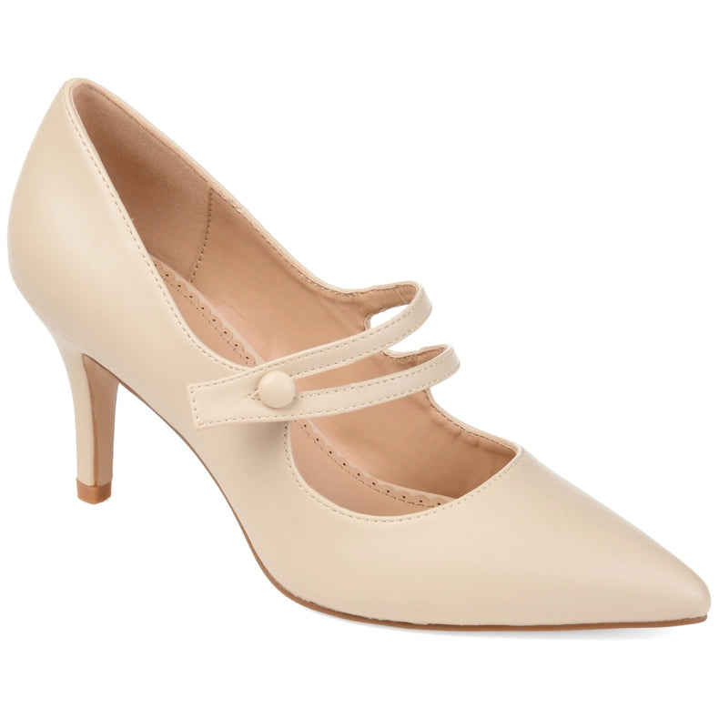 Sidney Stiletto Pump Heel in Faux Leather-Pump-Journee Collection-7.5-Ivory-Urbanheer