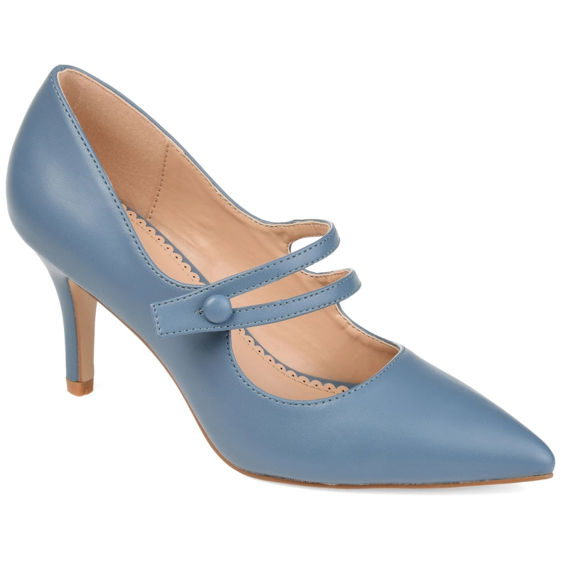 Sidney Stiletto Pump Heel in Faux Leather-Pump-Journee Collection-8-Blue-Urbanheer