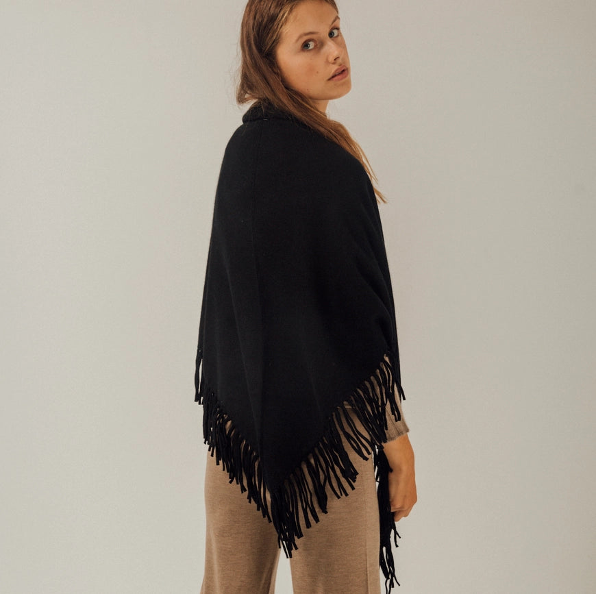 Sienna Cashmere Shawl Black-Shawl-Bel Cashmere S.C.-200 cm-Urbanheer