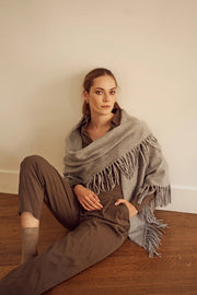 Sienna Cashmere Shawl-Shawl-Bel Cashmere S.C.-200 cm-Gray-Urbanheer