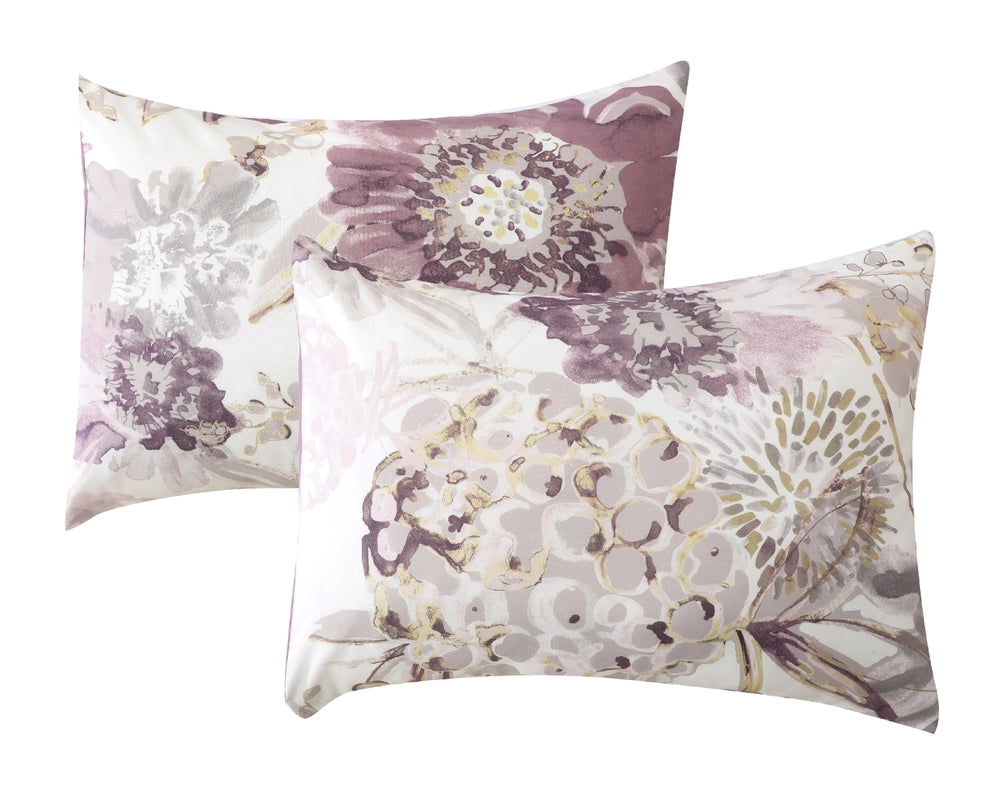 Sienna Printed Comforter Set Queen In Purple-Set-Wonder Home-Queen-Urbanheer