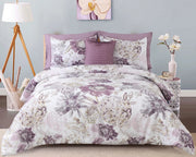 Sienna Printed Comforter Set Queen In Purple-Set-Wonder Home-Queen-Urbanheer
