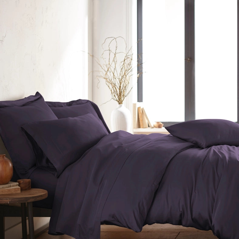 Signature Bamboo Viscose Duvet Cover Set - Royal Purple-Set-Bamboo Is Better-Full/Queen-Urbanheer