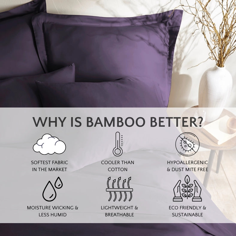 Signature Bamboo Viscose Duvet Cover Set - Royal Purple-Set-Bamboo Is Better-Full/Queen-Urbanheer