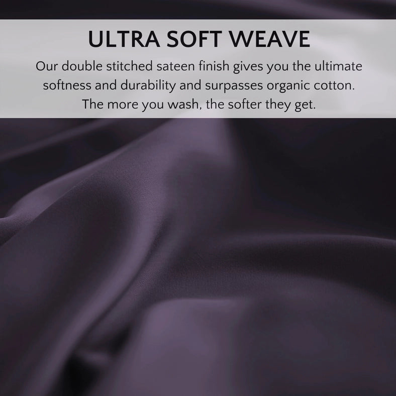 Signature Bamboo Viscose Duvet Cover Set - Royal Purple-Set-Bamboo Is Better-Full/Queen-Urbanheer