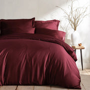 Signature Bamboo Viscose Duvet Cover Set - Ruby Red-Set-Bamboo Is Better-Full/Queen-Urbanheer