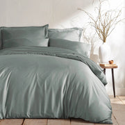 Signature Bamboo Viscose Duvet Cover Set - Silver-Set-Bamboo Is Better-Full/Queen-Urbanheer