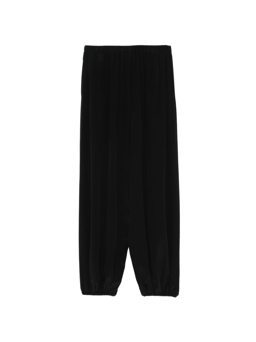 Silk Balloon Trousers with Elastic Waistband for Comfort