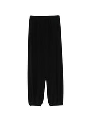 Silk Balloon Trousers with Elastic Waistband for Comfort