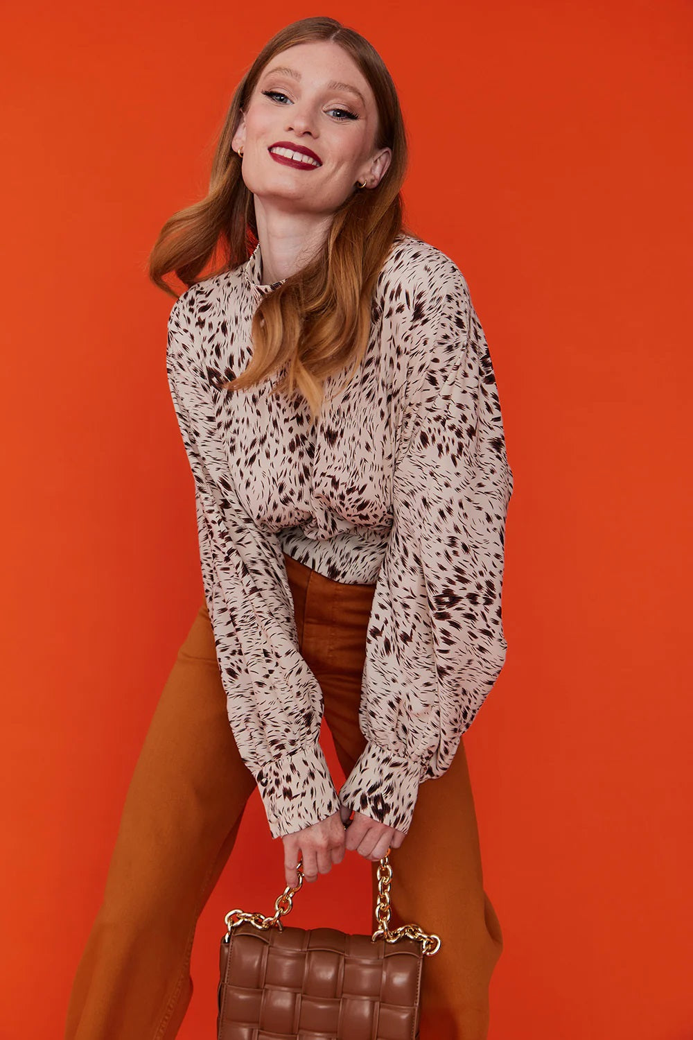 Silk Blend Animal Print Blouse-Tops-Buy Me Fur Ltd-S-M-Cream-Silk-Urbanheer