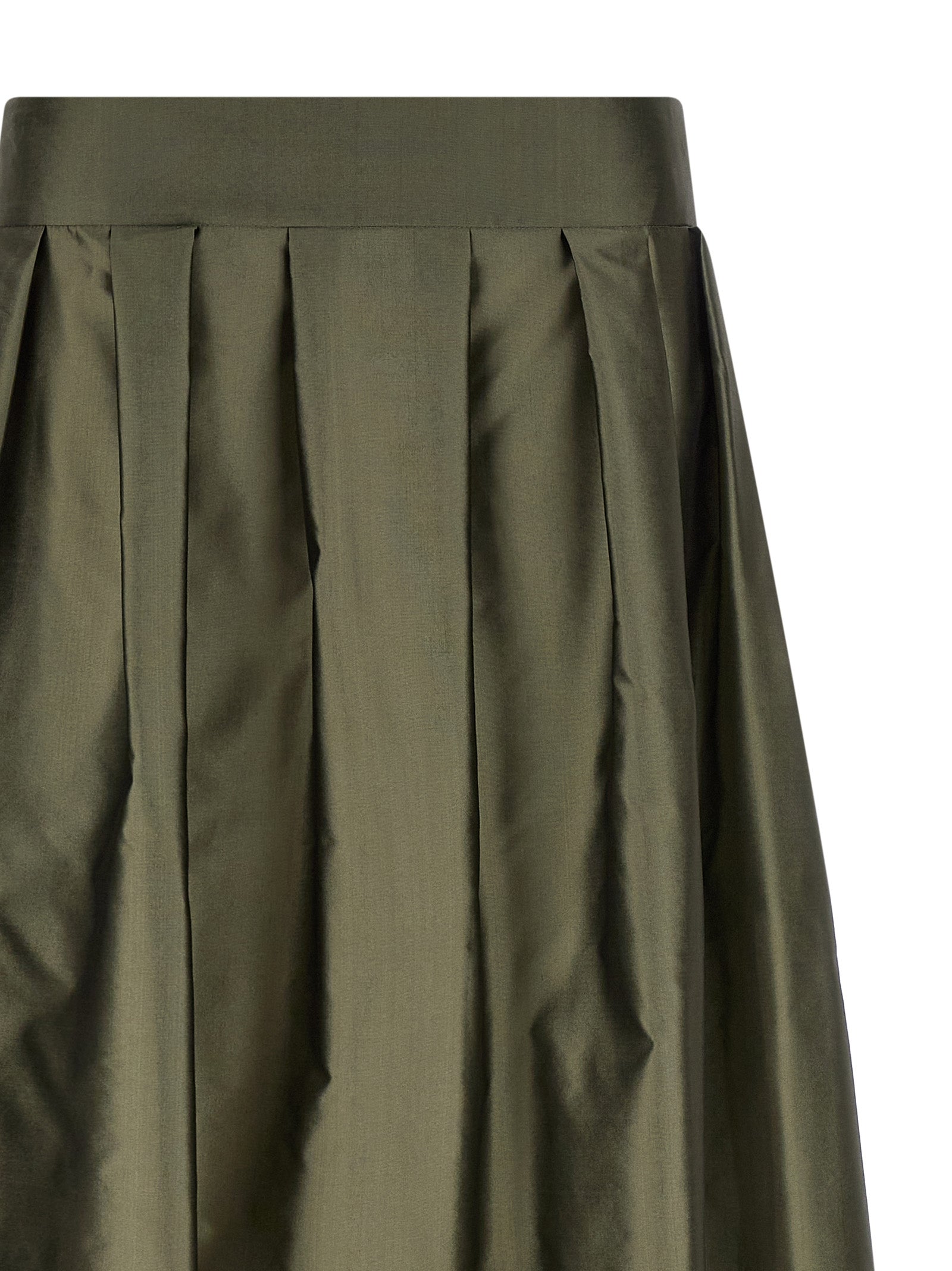 Silk Blend Organza Pleated Skirt