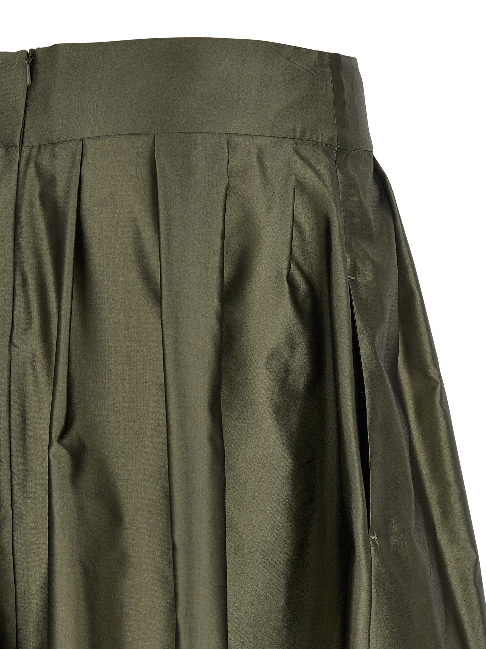 Silk Blend Organza Pleated Skirt