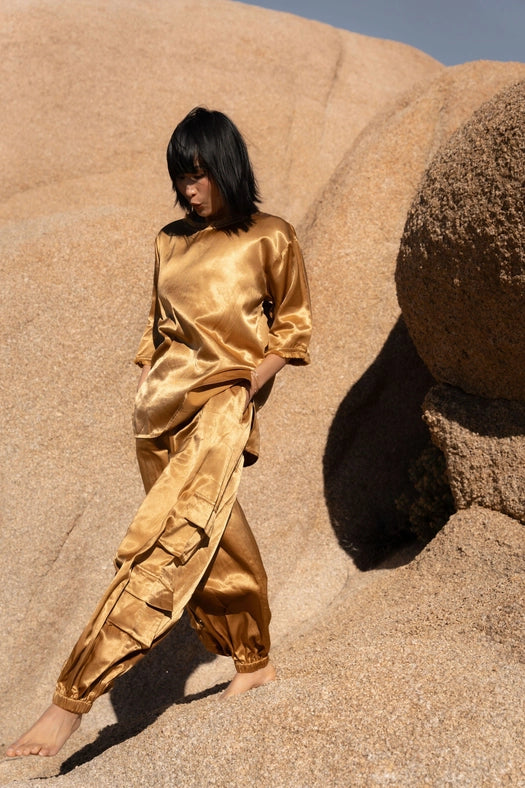 Silk Cargo Trousers-Trousers-A Perfect Nomad-S-COCO-Urbanheer