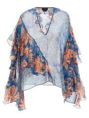 Silk Chiffon Ruffle Blouse for Summer Comfort