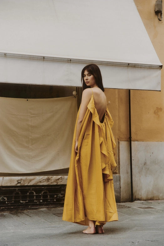 Silk Syros Dress YELLOW-Dress-A Perfect Nomad-OS-Urbanheer