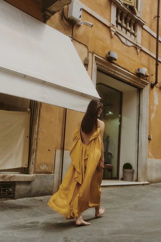Silk Syros Dress YELLOW-Dress-A Perfect Nomad-OS-Urbanheer