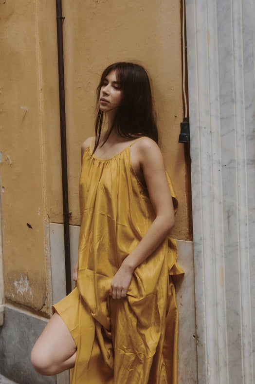 Silk Syros Dress YELLOW-Dress-A Perfect Nomad-OS-Urbanheer
