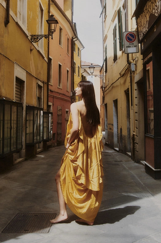 Silk Syros Dress YELLOW-Dress-A Perfect Nomad-OS-Urbanheer