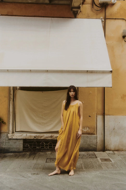 Silk Syros Dress YELLOW-Dress-A Perfect Nomad-OS-Urbanheer